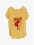 DC Comics The Flash Flash Hero Womens T-Shirt Plus Size, OCHRE, hi-res