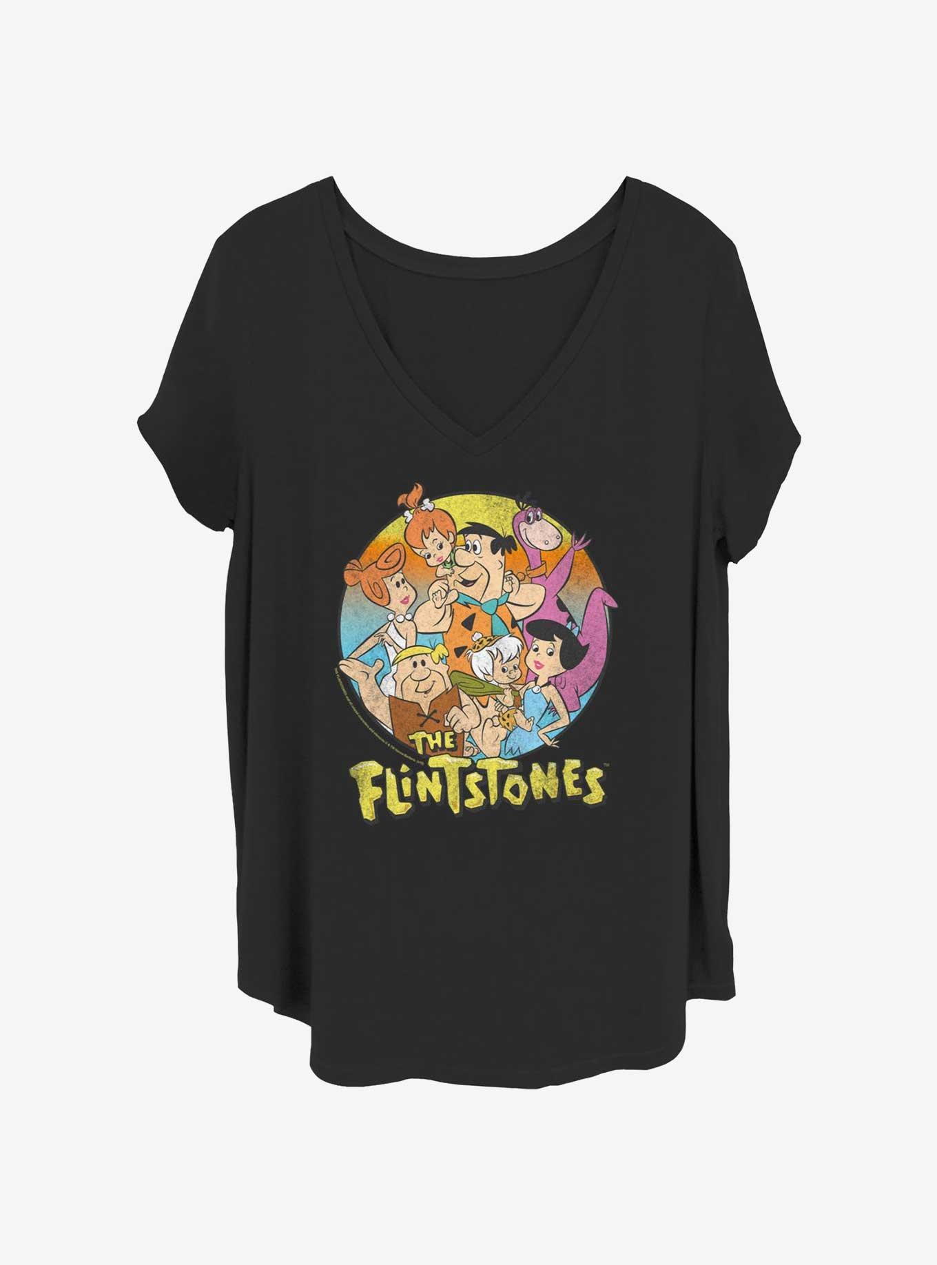 The Flintstones Family Photo Womens T-Shirt Plus Size, , hi-res