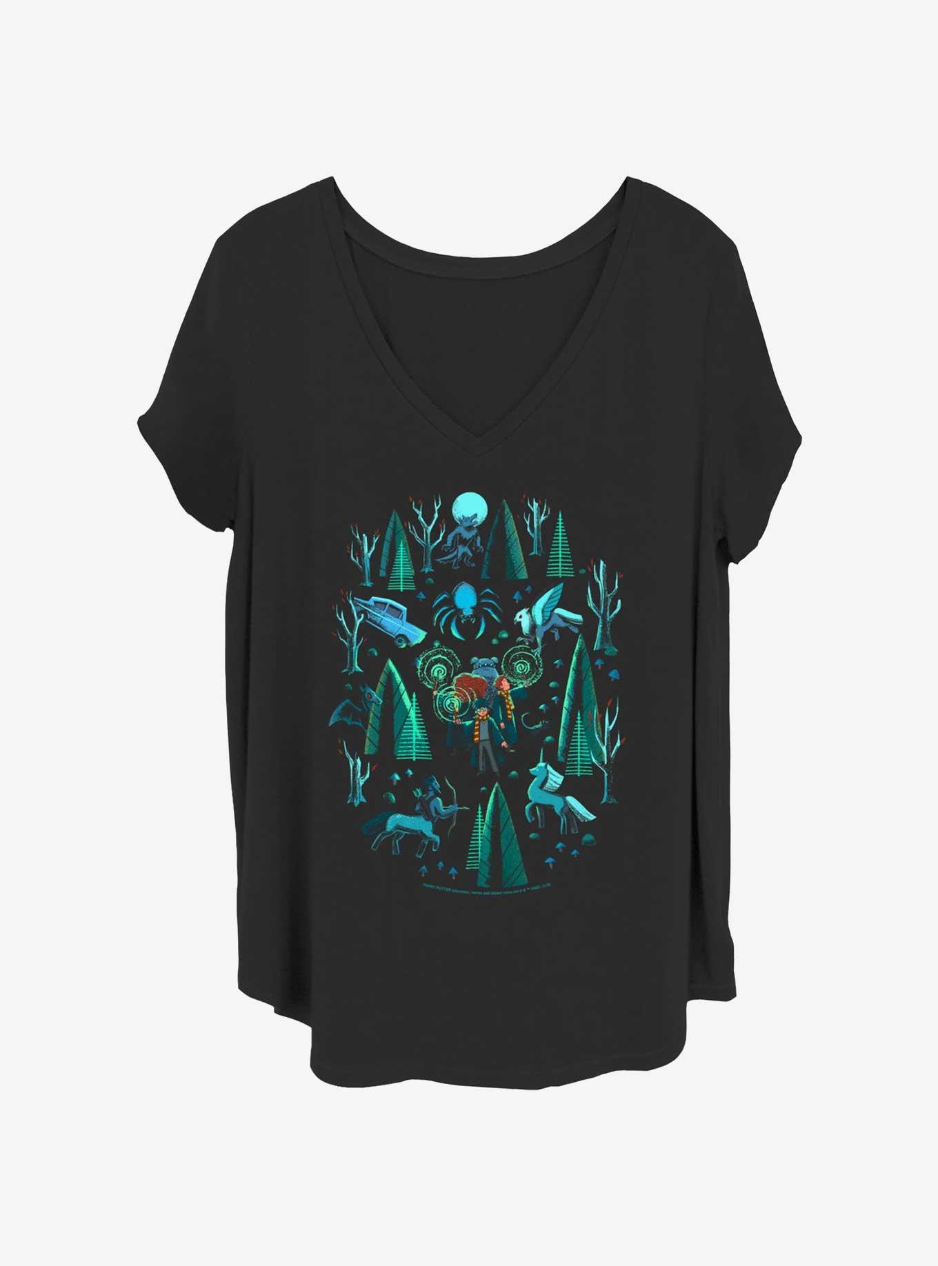Harry Potter Forbidden Forest Womens T-Shirt Plus Size