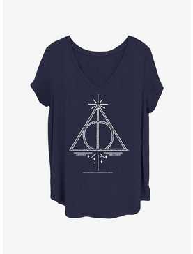 Harry Potter Deathly Hallows Line Symbol Womens T-Shirt Plus Size, , hi-res