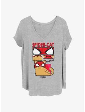 Marvel Spider-Man Spider-Cat Panels Womens T-Shirt Plus Size, , hi-res