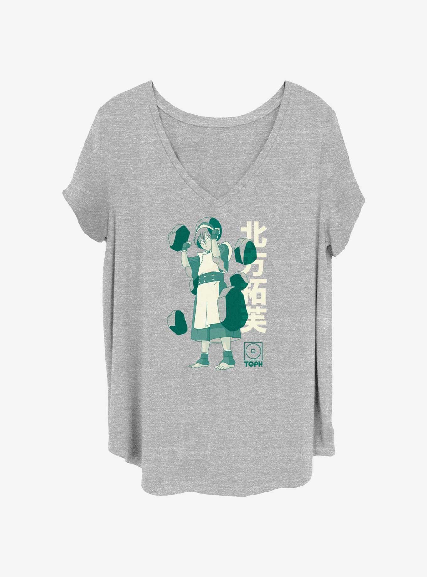 Avatar: The Last Airbender The Greatest Earth Bender Toph Womens T-Shirt Plus Size, HEATHER GR, hi-res