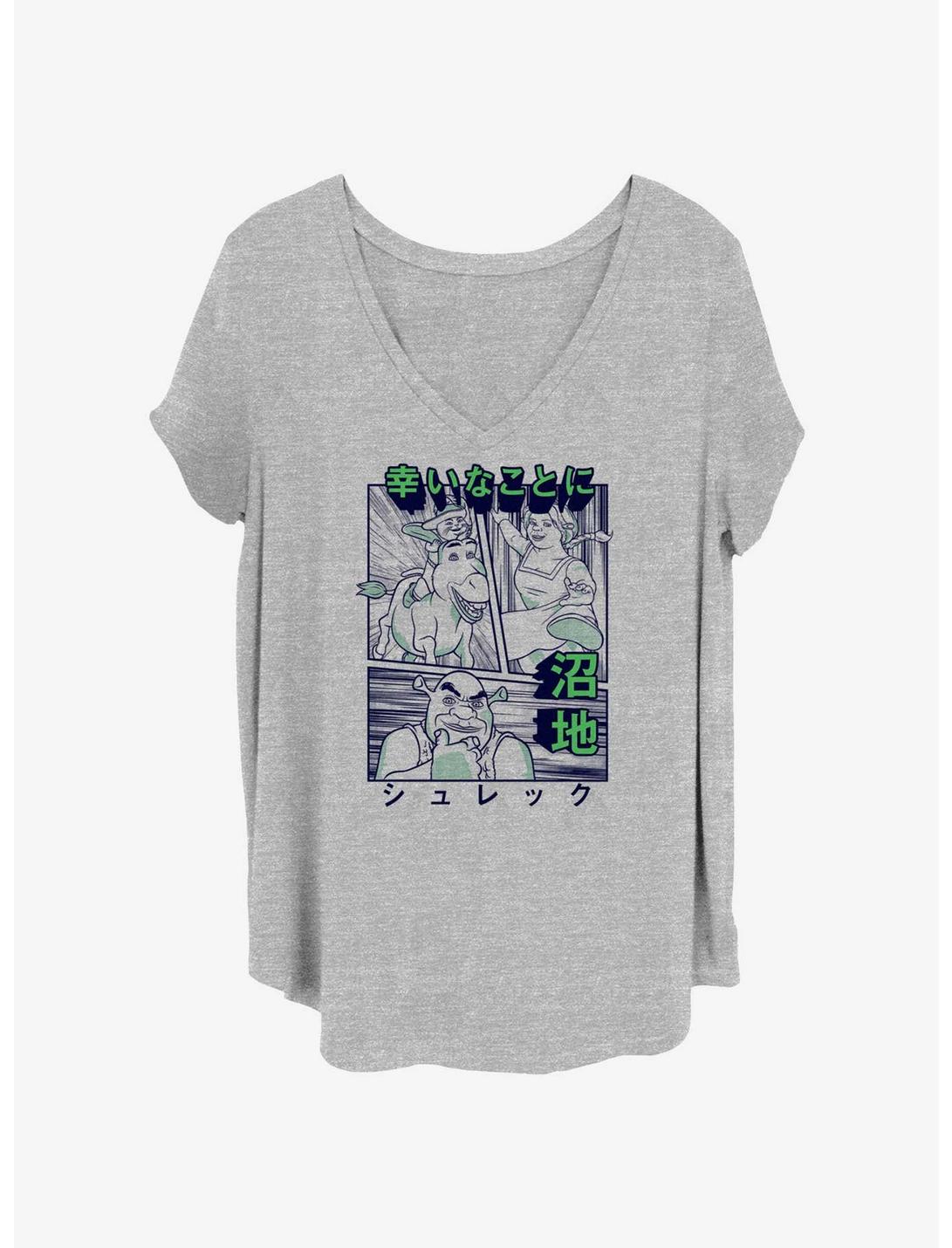 Shrek Kanji Shrek Womens T-Shirt Plus Size, HEATHER GR, hi-res