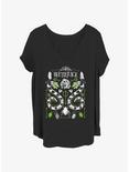 Beetlejuice Sandworm Folk Womens T-Shirt Plus Size, BLACK, hi-res