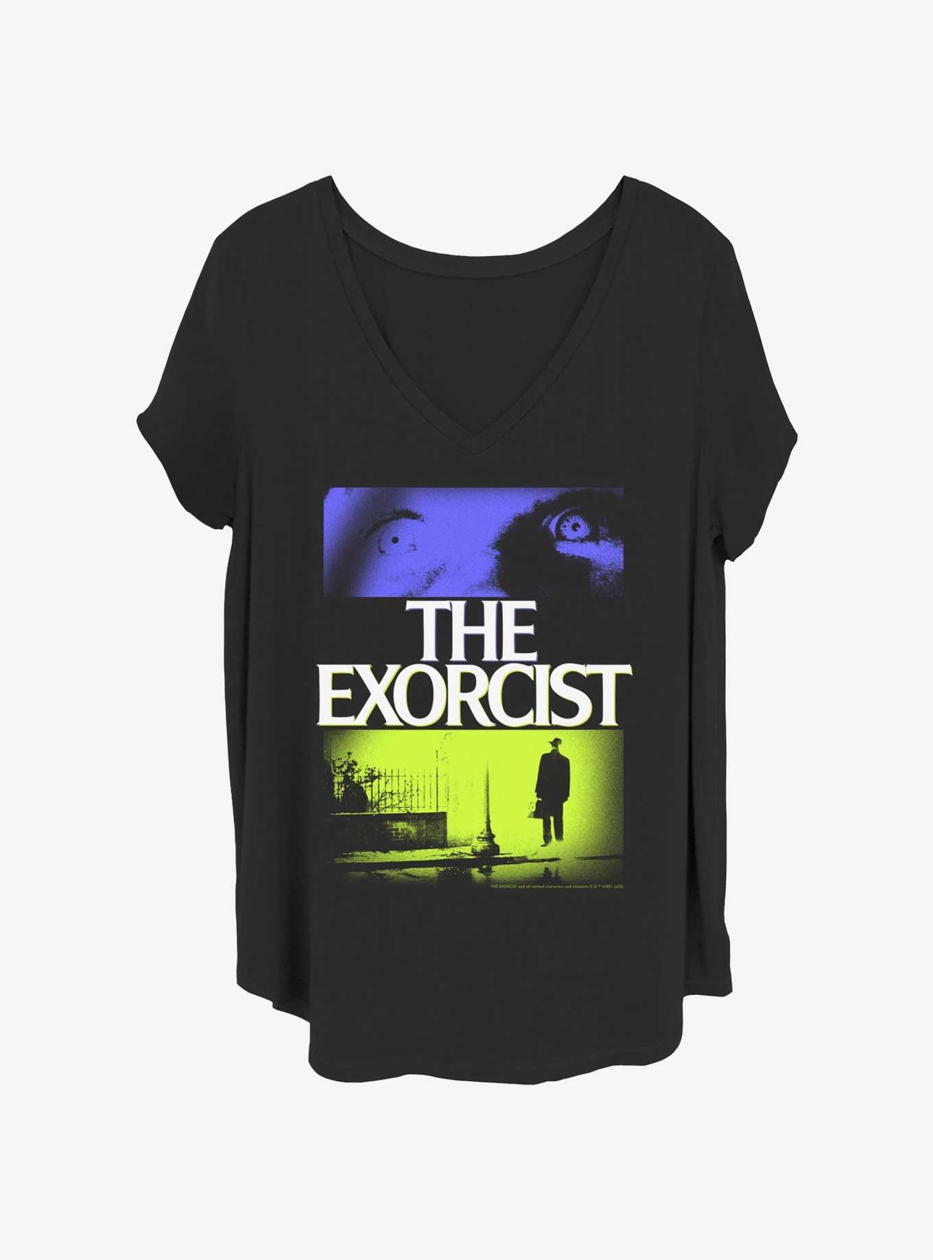 The Exorcist Pop Poster Womens T-Shirt Plus Size, BLACK, hi-res