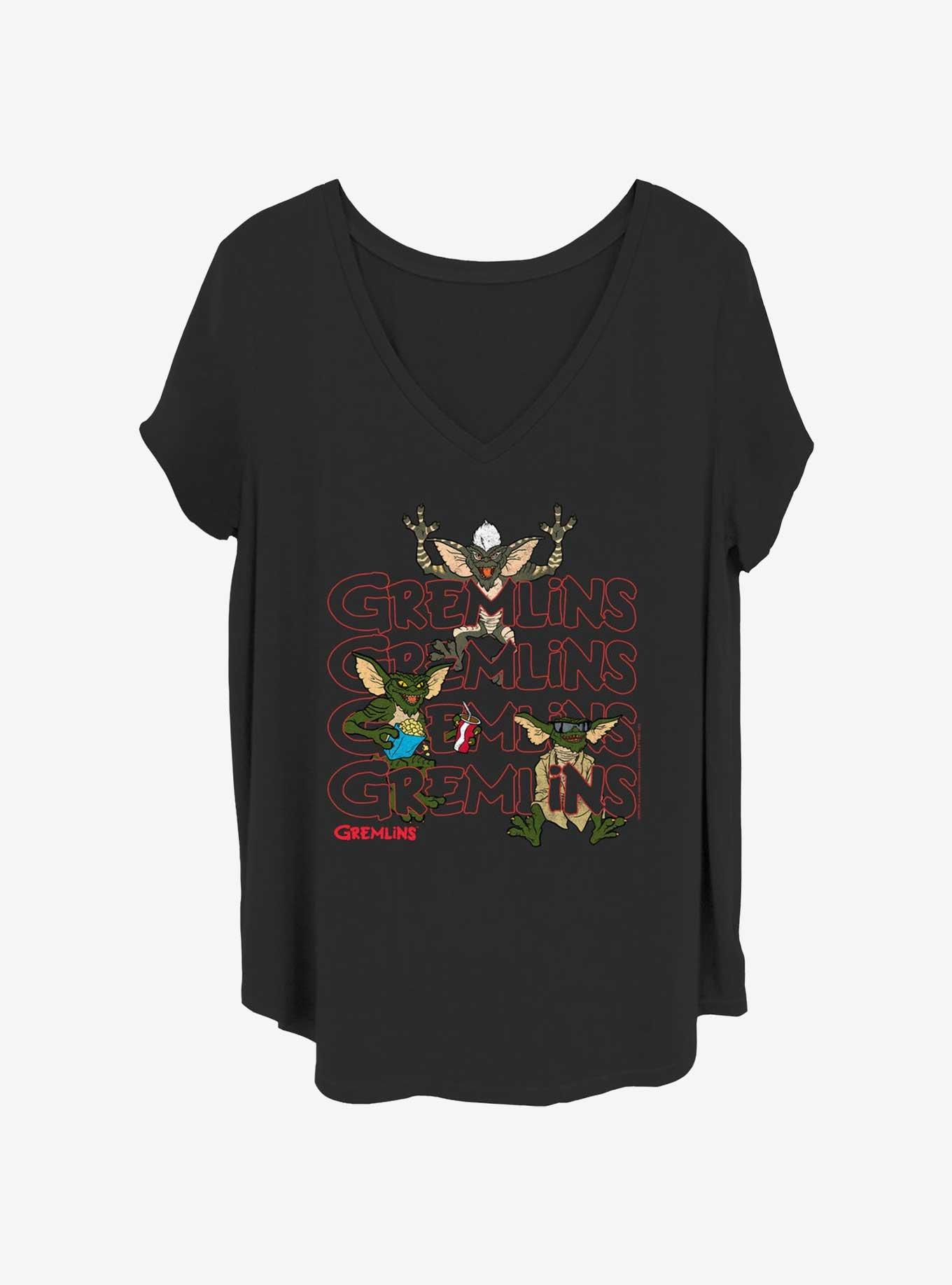 Gremlins Gremlins Stack Womens T-Shirt Plus Size, BLACK, hi-res