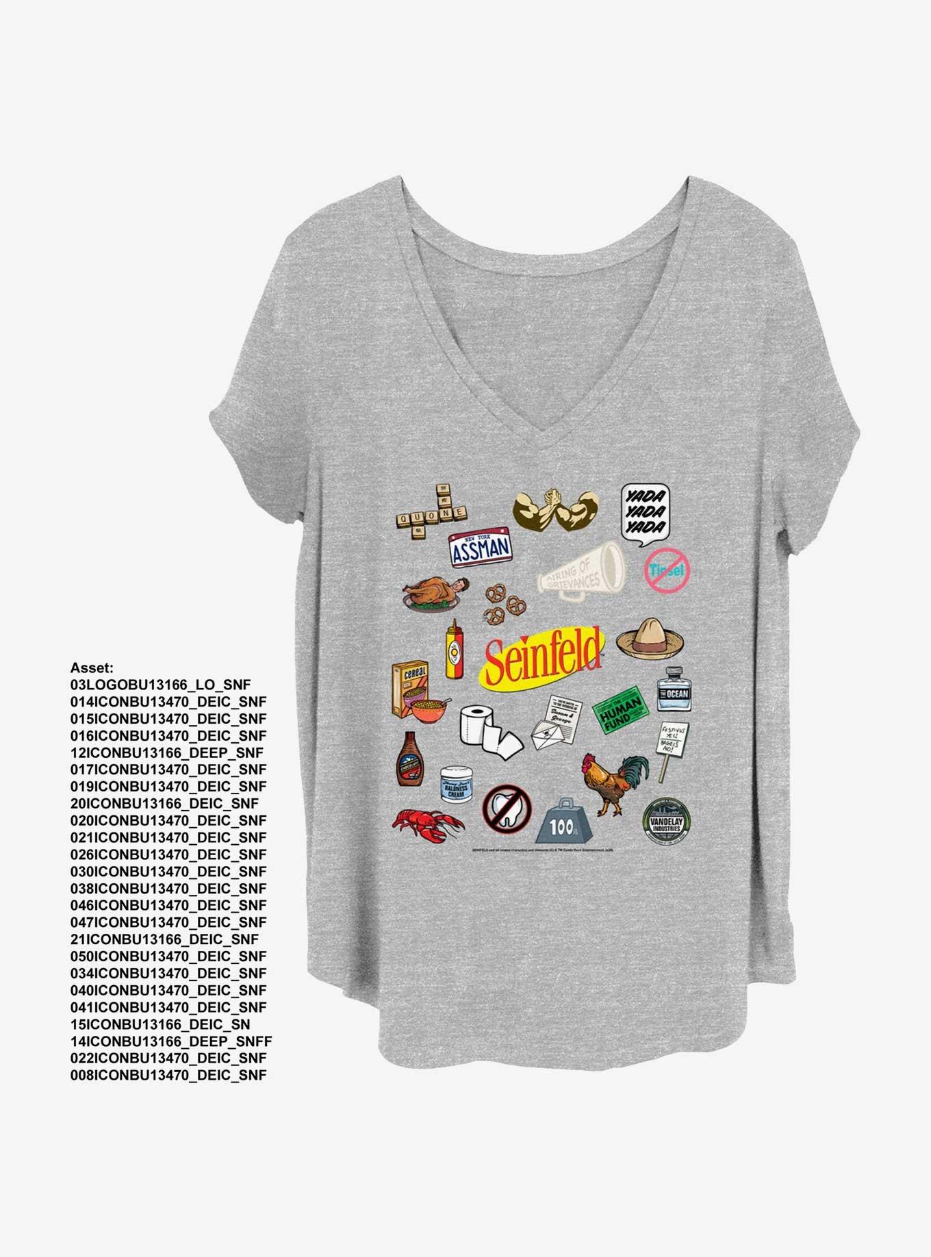 Seinfeld Item Jumble Womens T-Shirt Plus Size, , hi-res