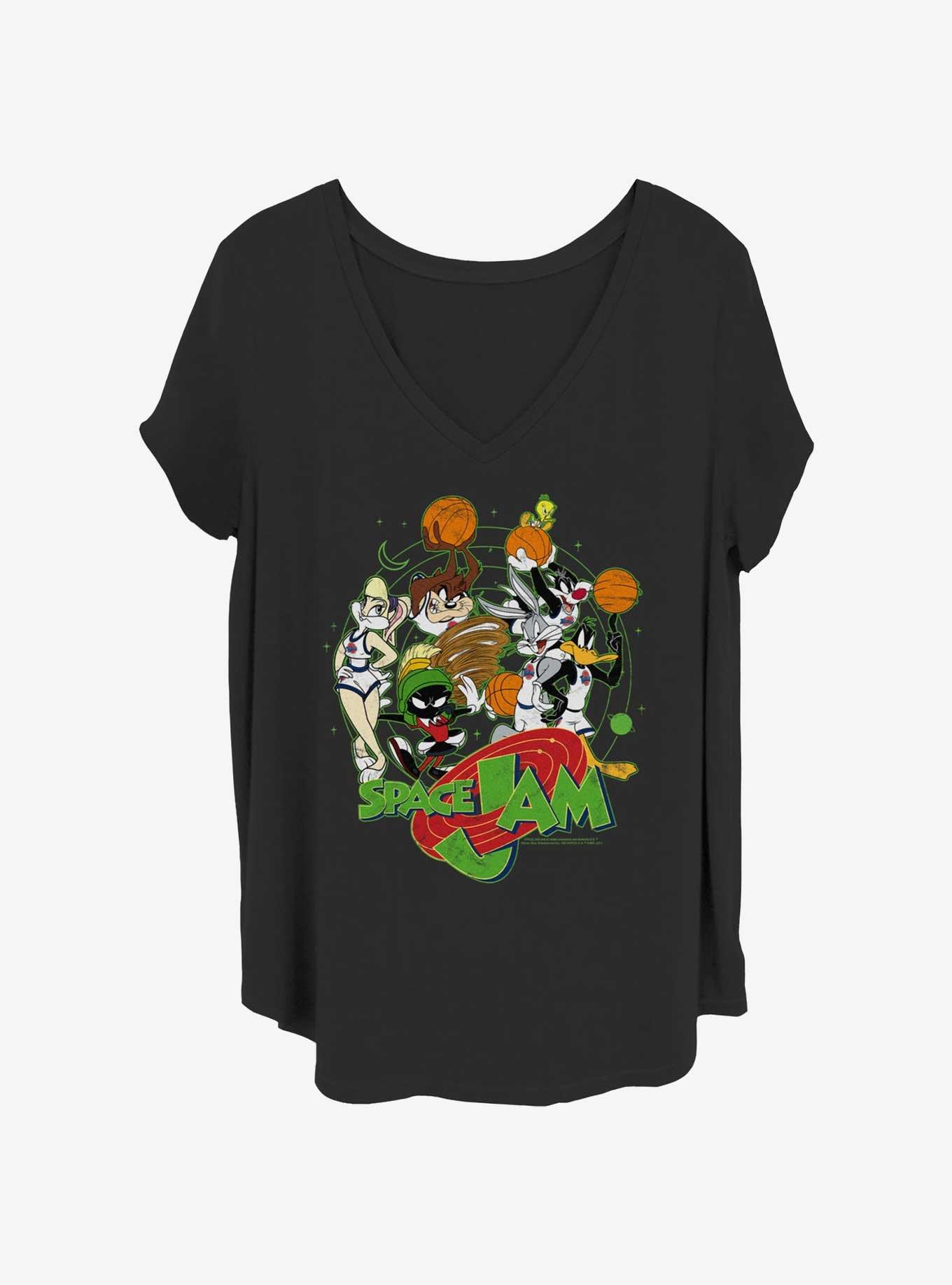 Space Jam Characters In Space Womens T-Shirt Plus Size, , hi-res