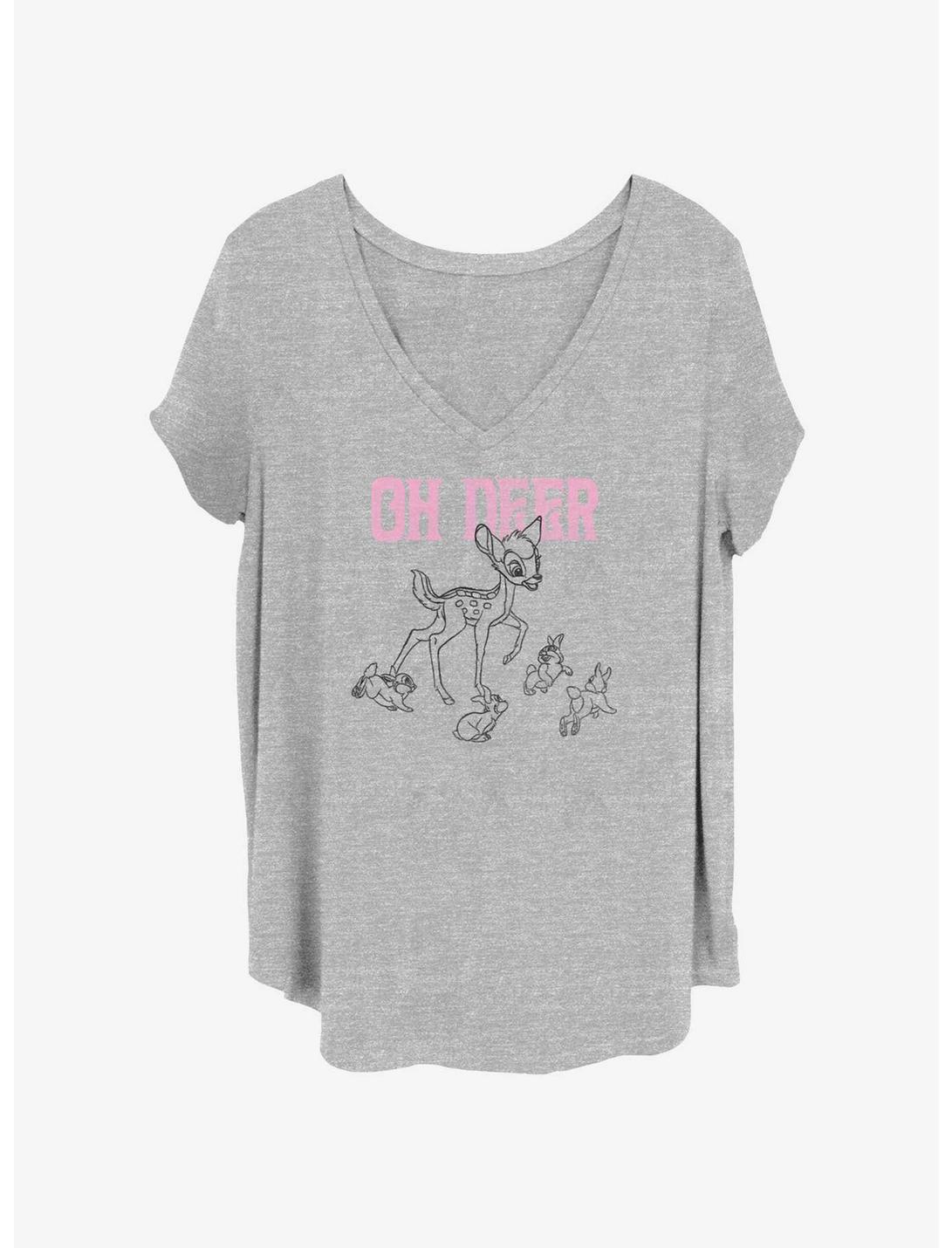 Disney Bambi Oh Deer Womens T-Shirt Plus Size, HEATHER GR, hi-res