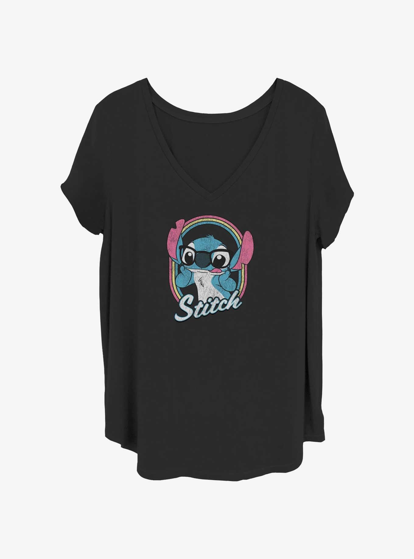Disney Lilo & Stitch Nerdy Stitch Womens T-Shirt Plus Size, , hi-res