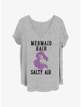 Disney The Little Mermaid Mermaid Hair Salty Air Womens T-Shirt Plus Size, HEATHER GR, hi-res