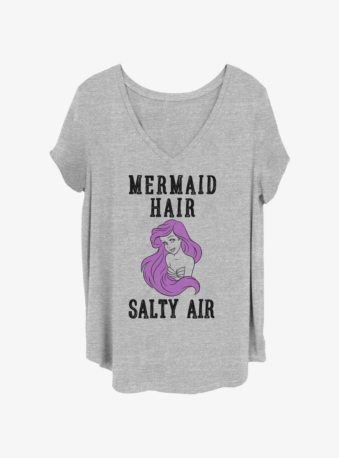 Disney The Little Mermaid Mermaid Hair Salty Air Womens T-Shirt Plus Size, , hi-res