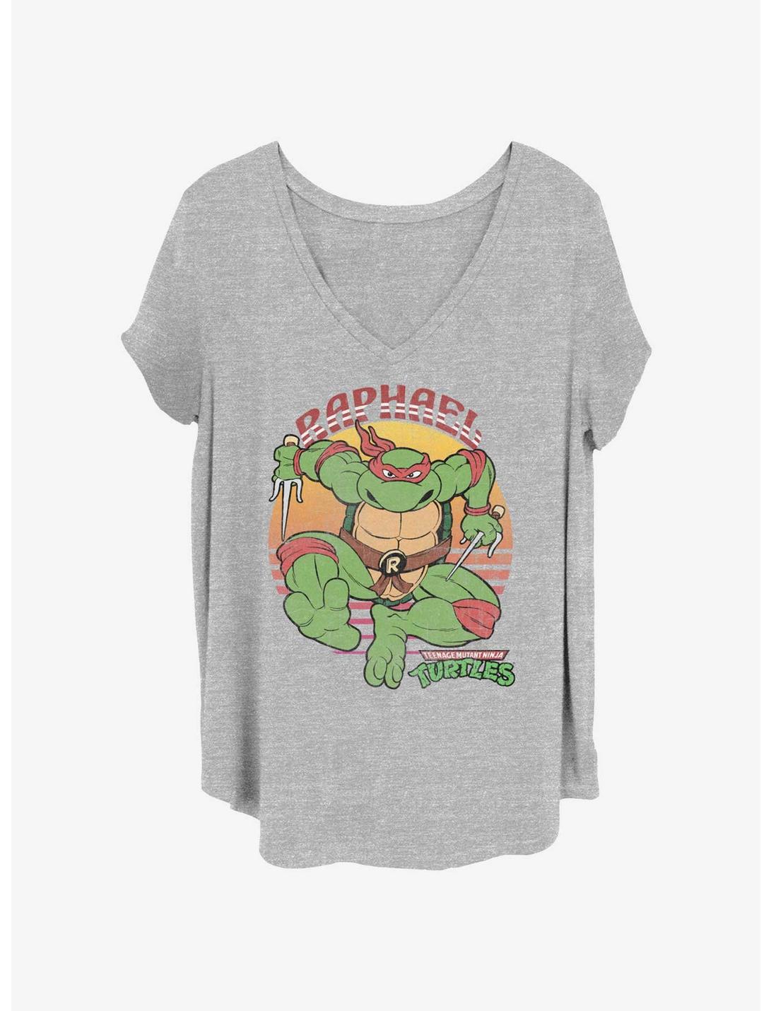 Teenage Mutant Ninja Turtles Raphael Sun Womens T-Shirt Plus Size, HEATHER GR, hi-res