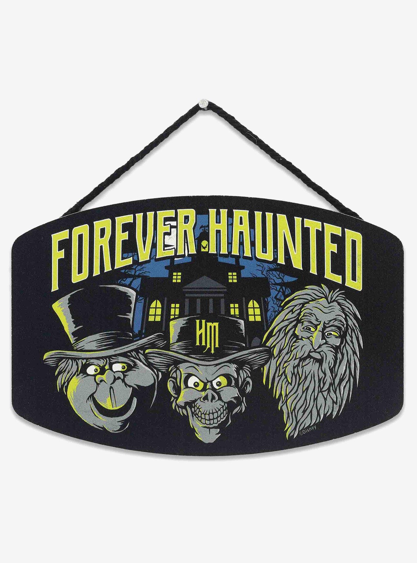 Disney Haunted Mansion Forever Haunted Hitchhiking Ghosts Hanging Wood Sign, , hi-res