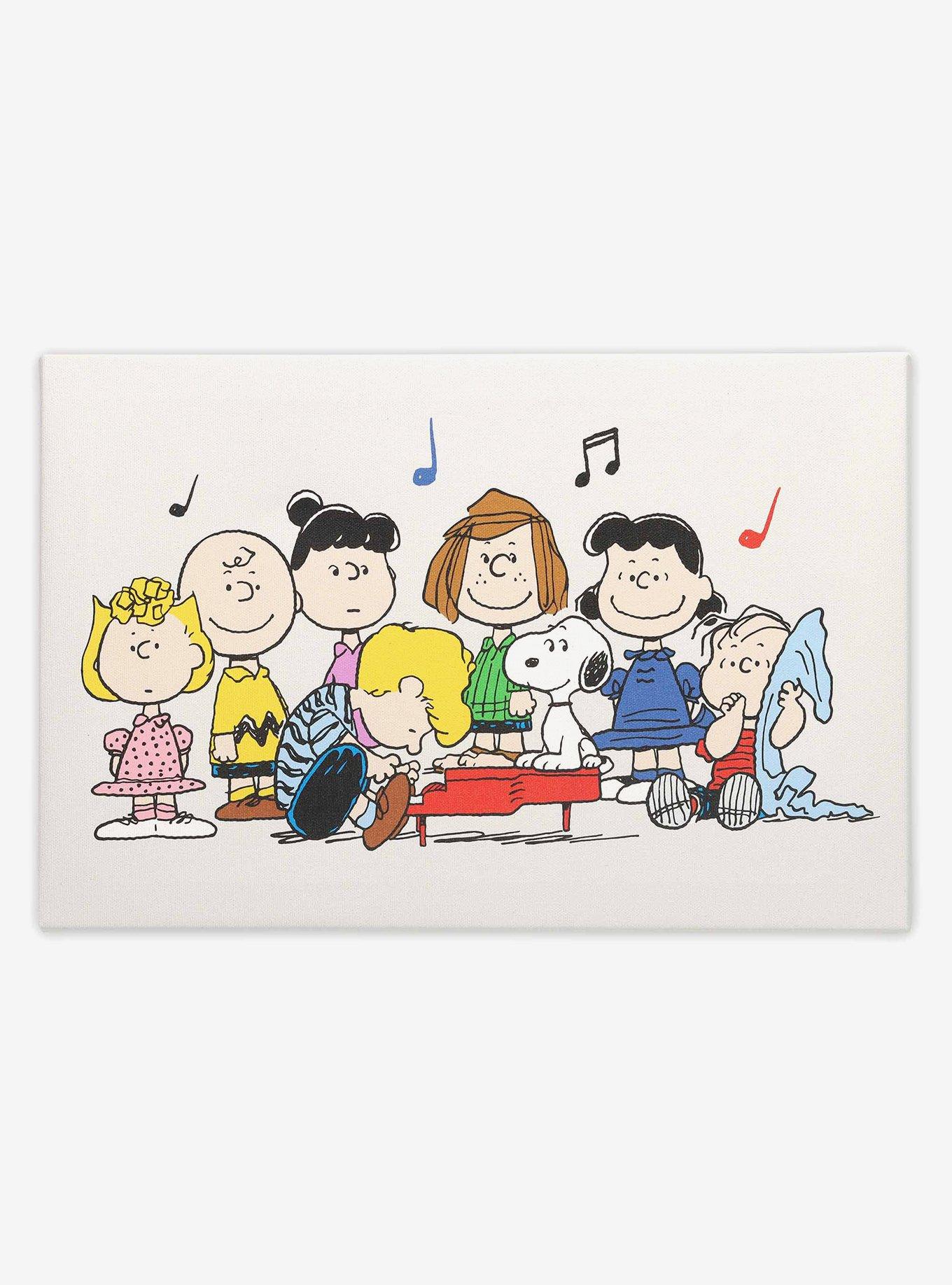 Peanuts Charlie Brown & Gang Singing Canvas Wall Decor, , hi-res