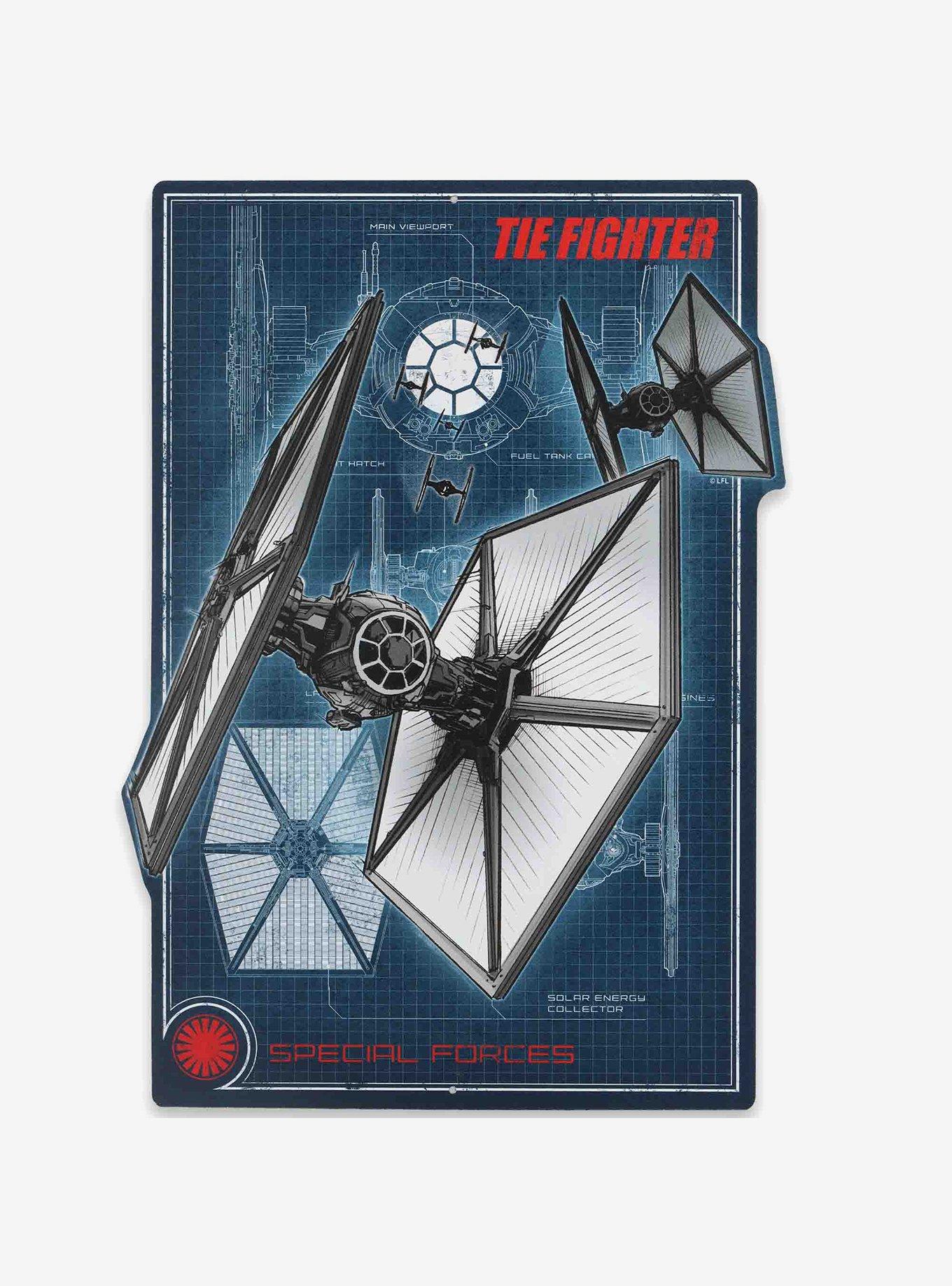 Star Wars TIE Fighter Schematics Metal Wall Decor, , hi-res