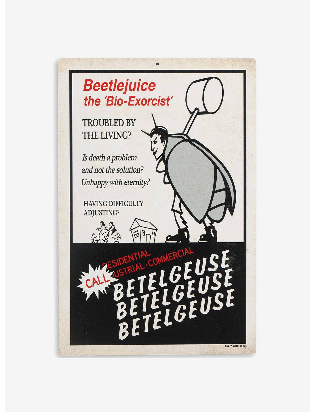 Beetlejuice The Bio-Exorcist Ad Hanging Metal Wall Decor, , hi-res