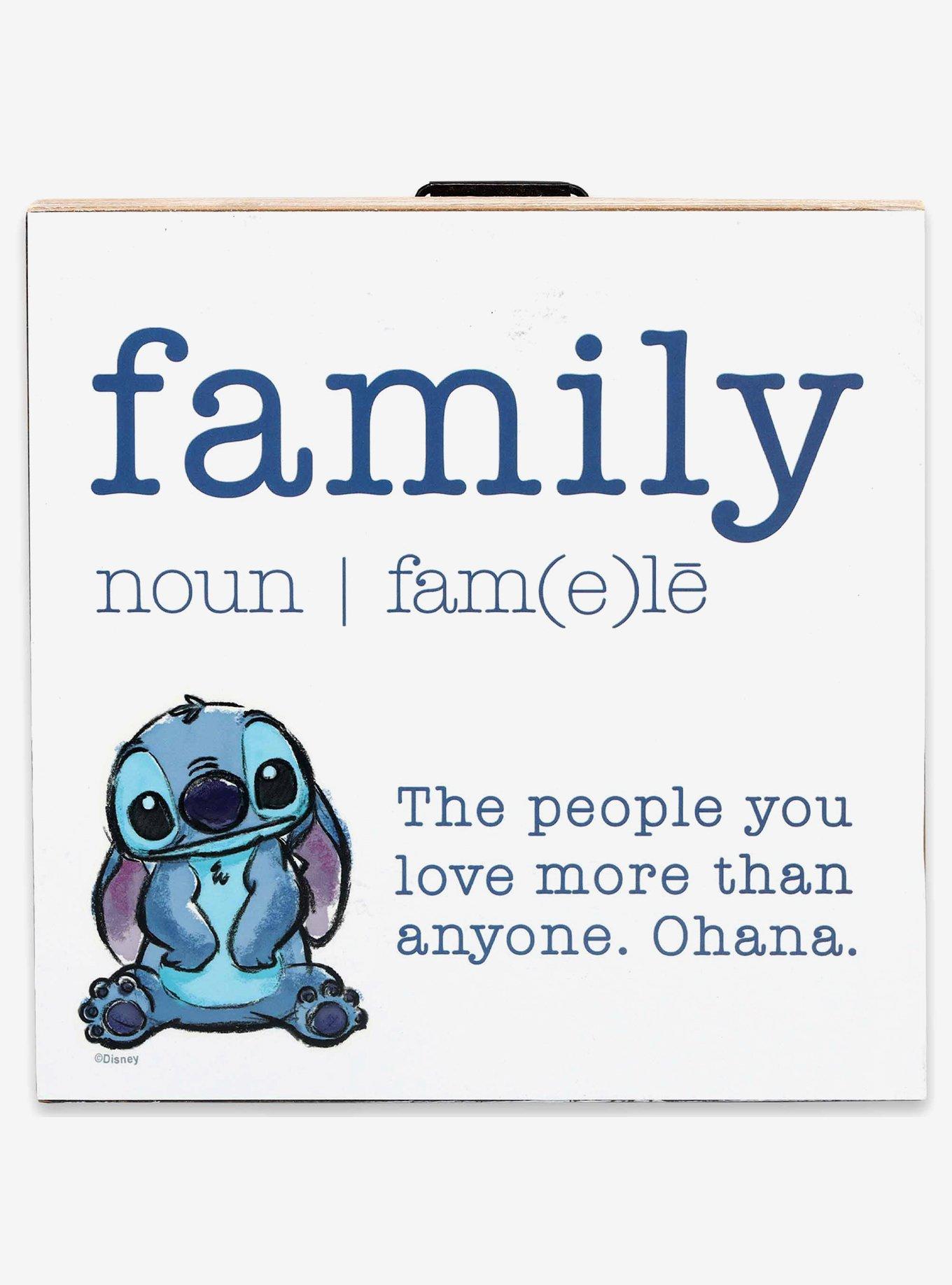 Disney Lilo & Stitch Family Definition Wood Wall Decor