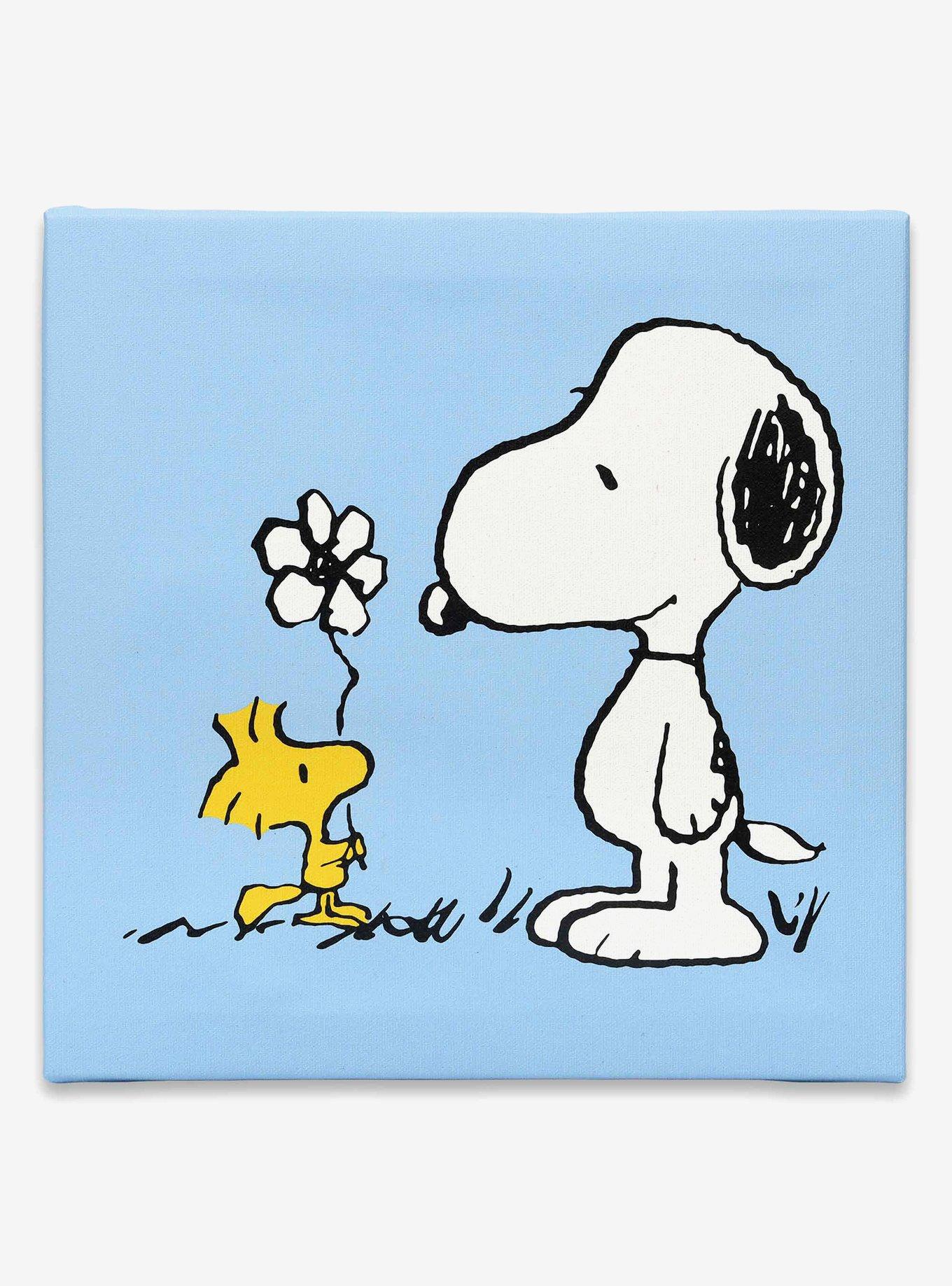 Peanuts Snoopy & Woodstock Flower Bloom Canvas Wall Decor, , hi-res