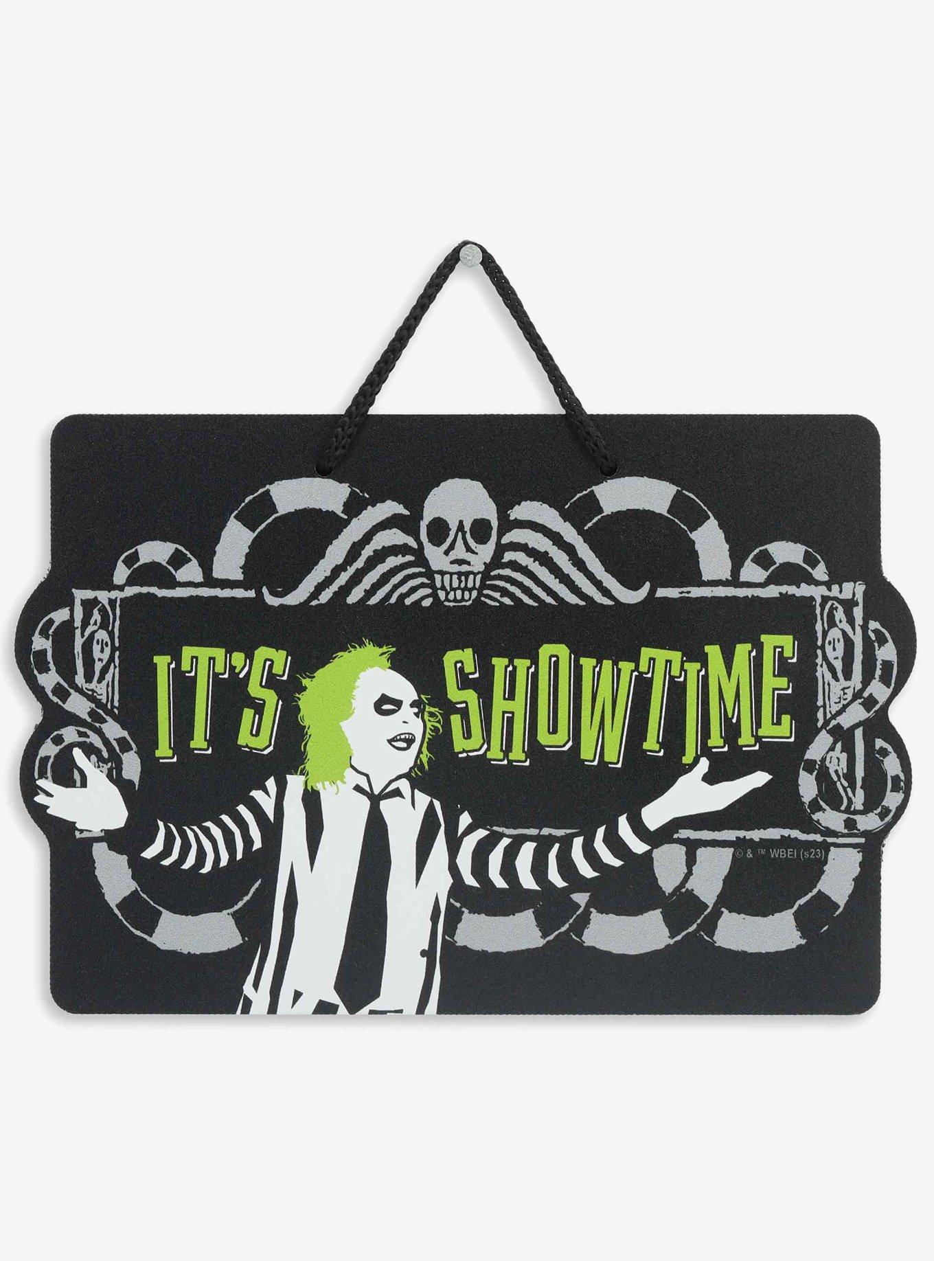 Beetlejuice It's Showtime Hanging Metal Sign, , hi-res