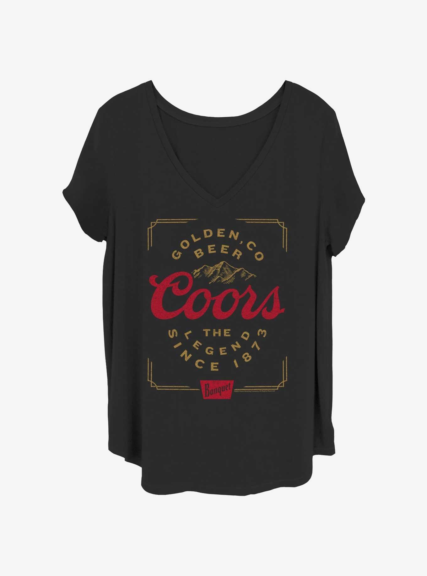 Coors Vintage Take Womens T-Shirt Plus Size, BLACK, hi-res