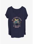 Nickelodeon Hey Arnold My Happy Place Womens T-Shirt Plus Size, NAVY, hi-res