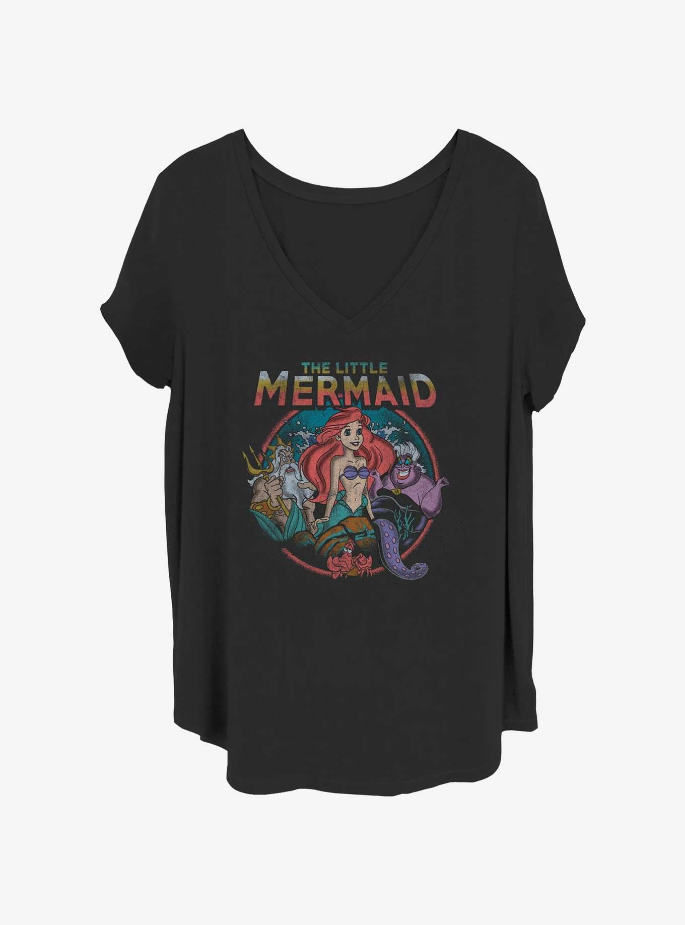 Disney The Little Mermaid Mermaid Crew Womens T-Shirt Plus Size, , hi-res