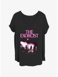 The Exorcist Logo Pop Womens T-Shirt Plus Size, BLACK, hi-res