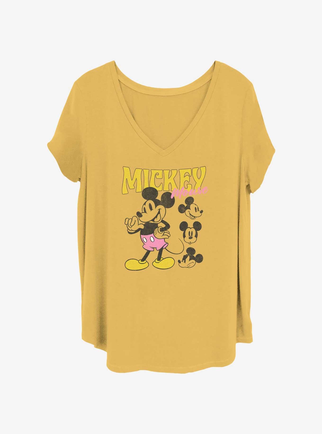 Disney Mickey Mouse Mickey Poses Womens T-Shirt Plus Size, OCHRE, hi-res