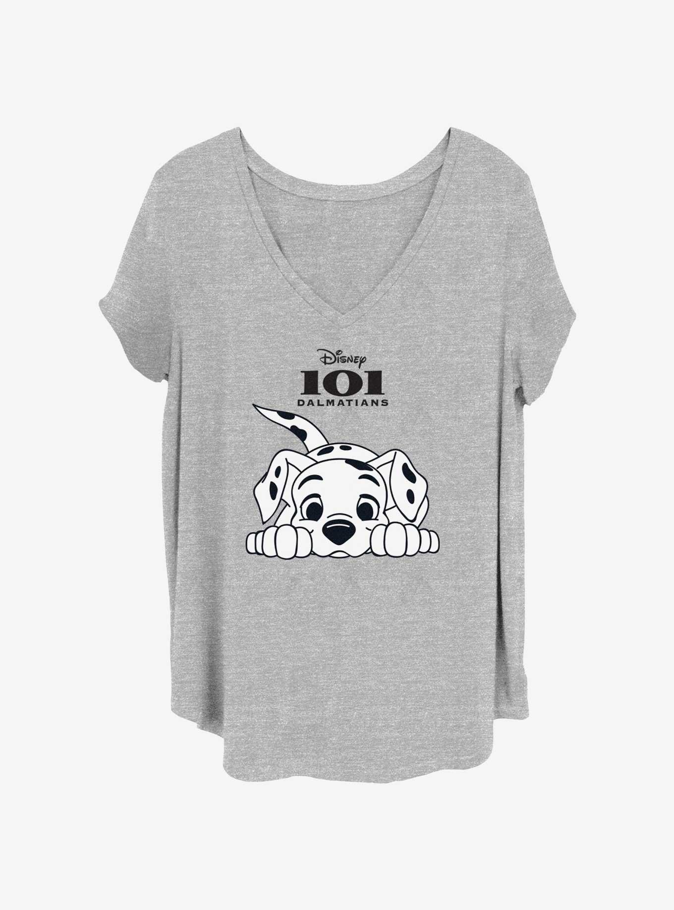 Disney 101 Dalmatians Puppy Play Womens T-Shirt Plus Size, HEATHER GR, hi-res