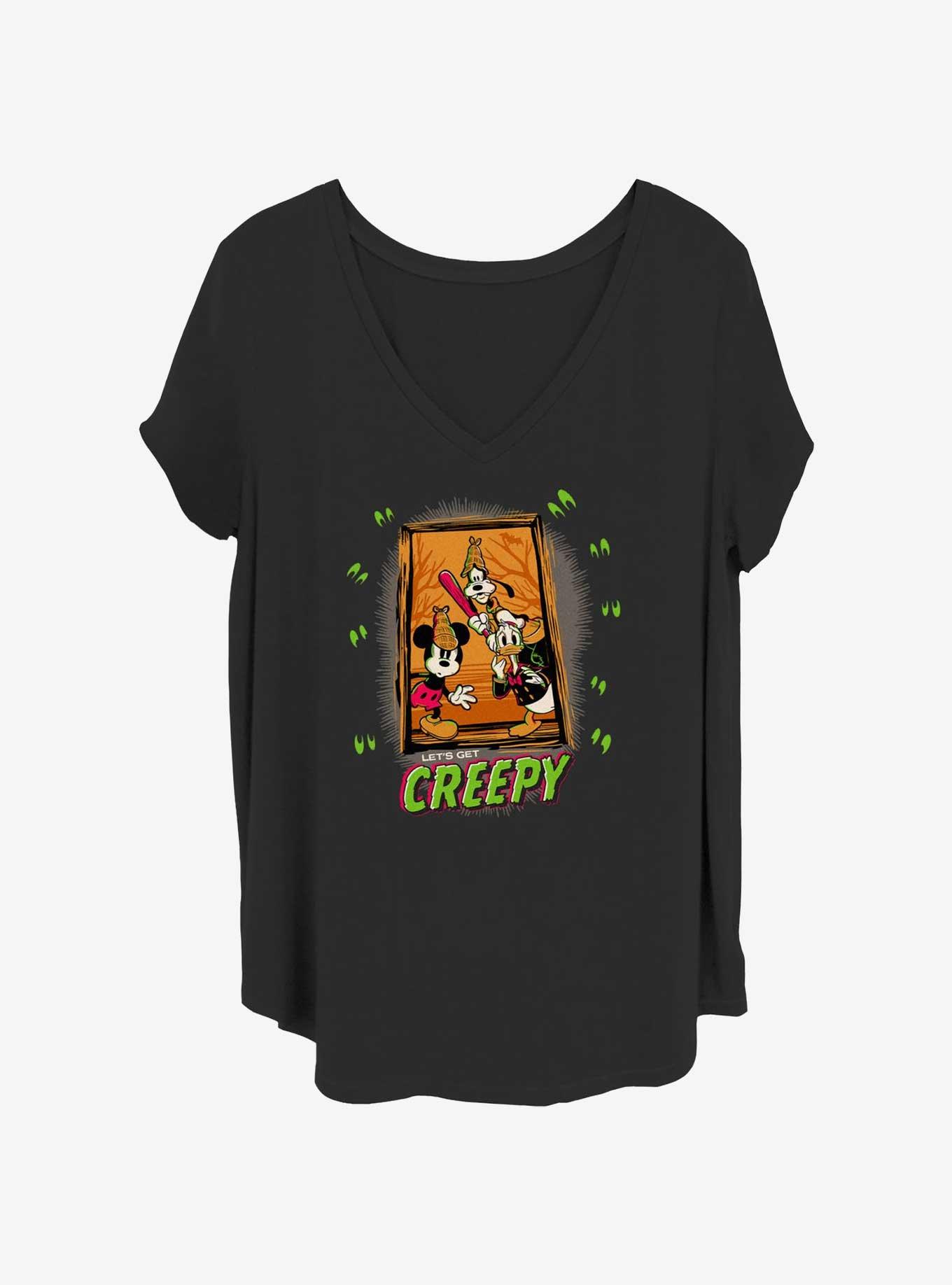 Disney100 Creepy Gang Womens T-Shirt Plus Size, BLACK, hi-res