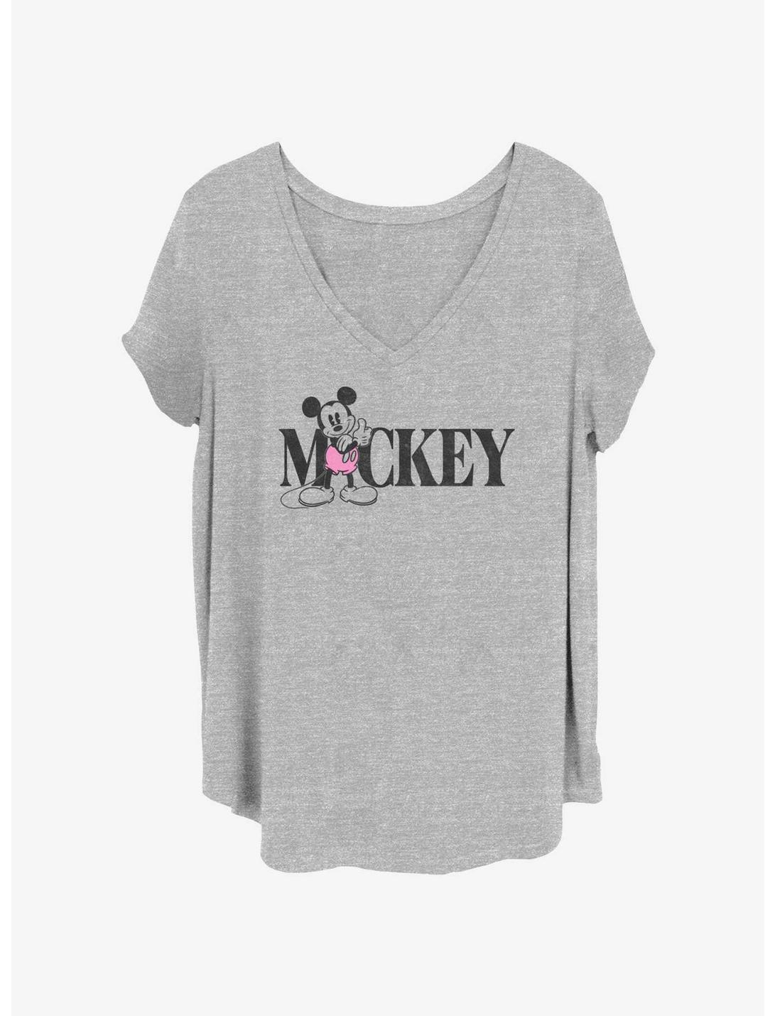 Disney Mickey Mouse Classic Mickey Womens T-Shirt Plus Size, HEATHER GR, hi-res