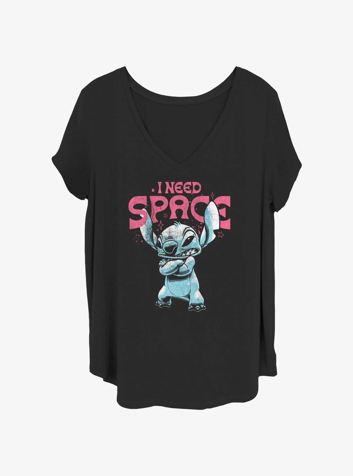 Disney Lilo & Stitch Gimme Space Womens T-Shirt Plus Size, BLACK, hi-res