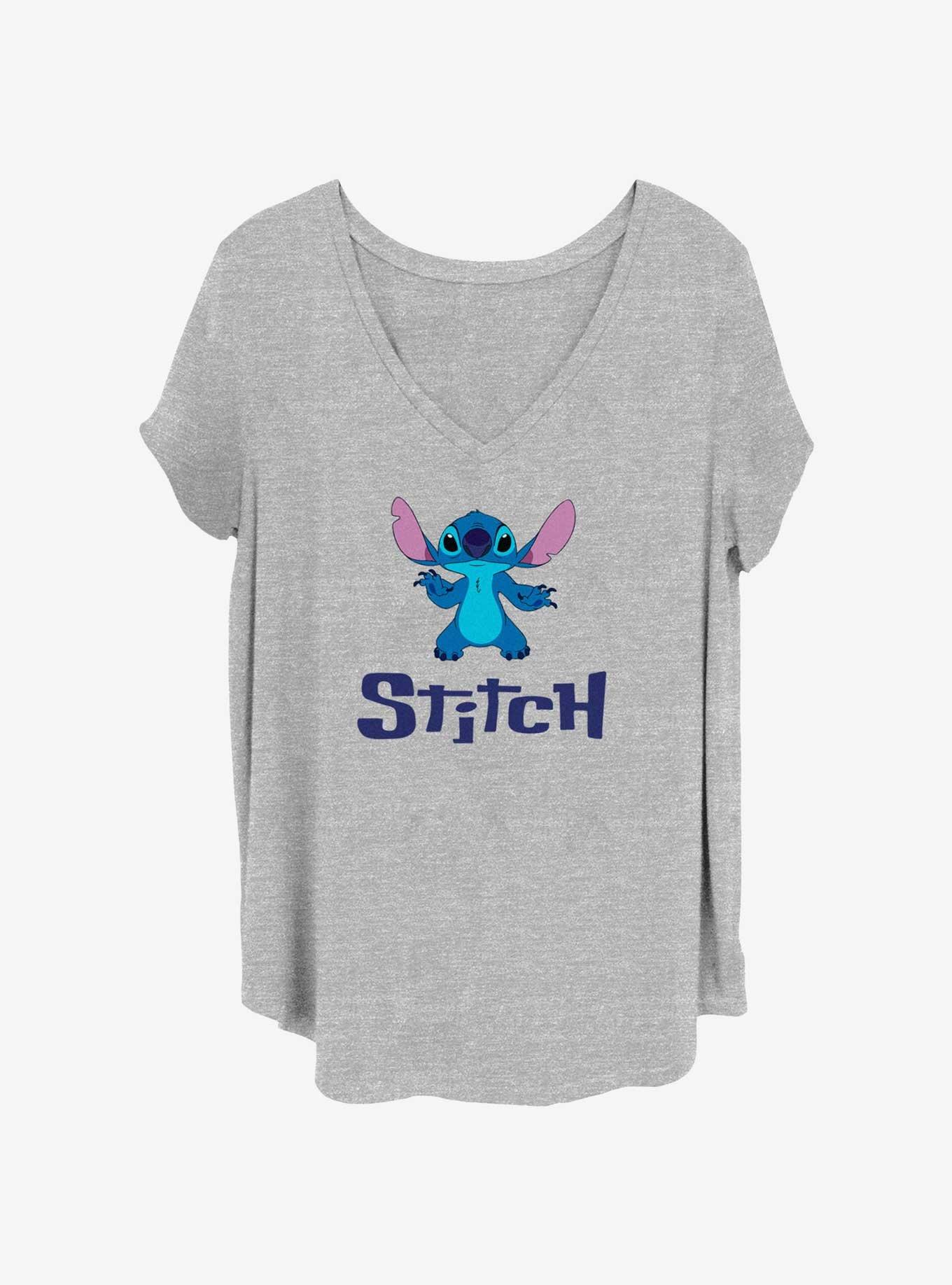 Disney Lilo & Stitch Hi Stitch Womens T-Shirt Plus Size, HEATHER GR, hi-res