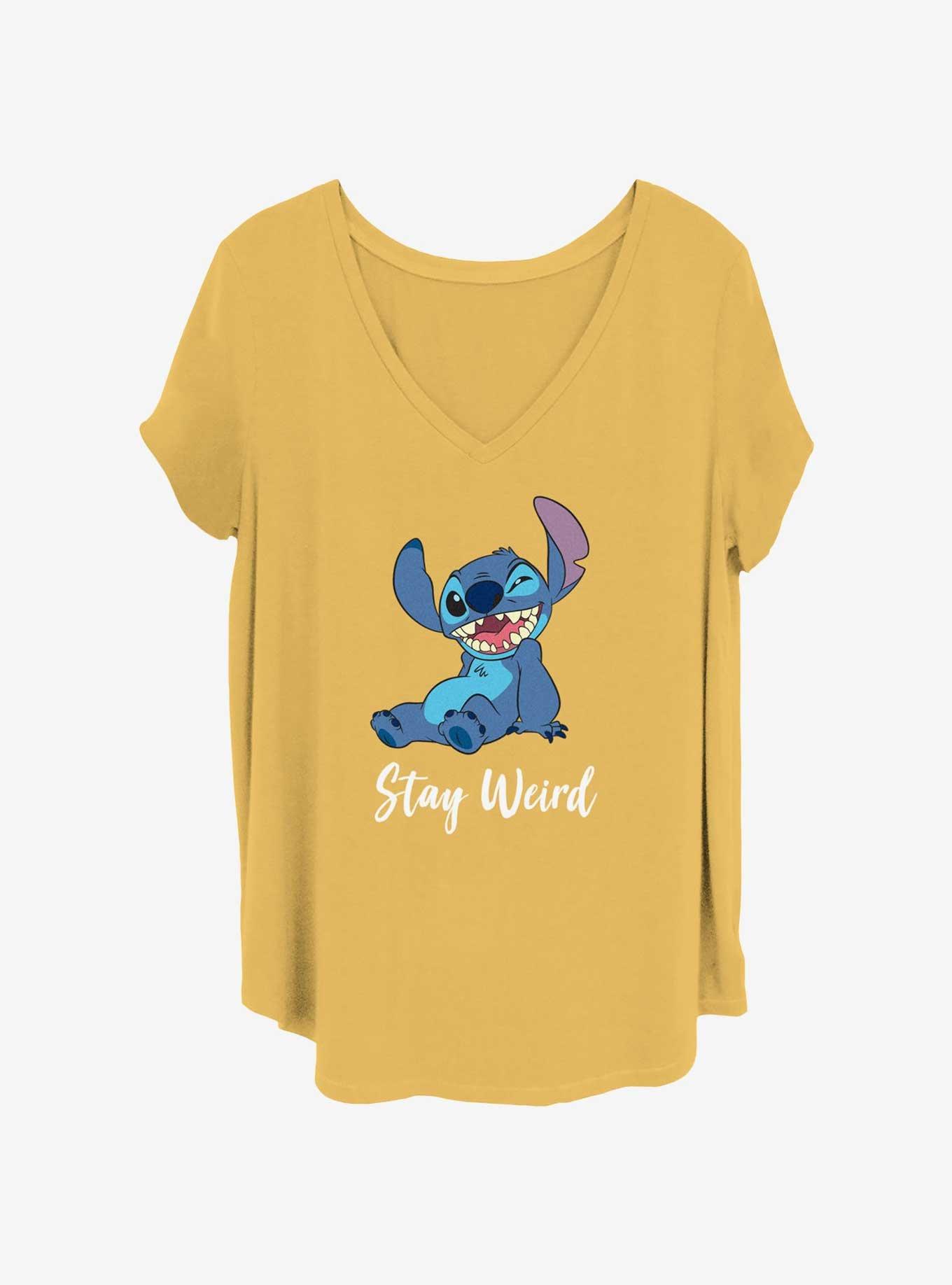 Disney Lilo & Stitch Chill And Weird Womens T-Shirt Plus Size, OCHRE, hi-res