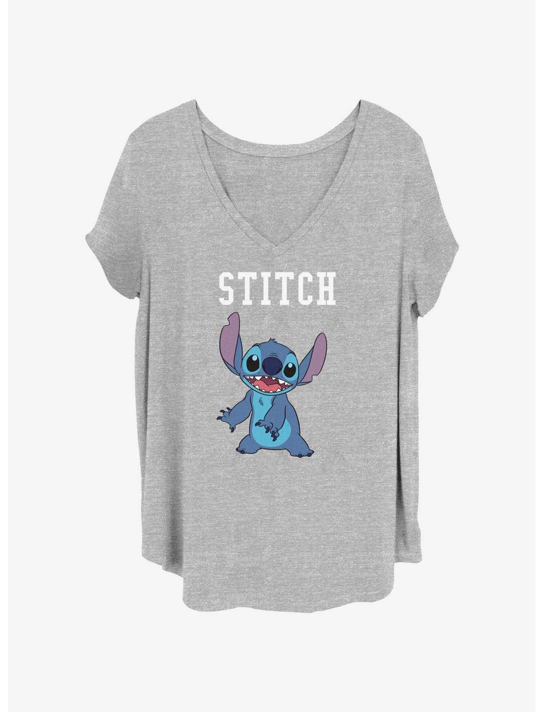 Disney Lilo & Stitch Cool Dude Stitch Womens T-Shirt Plus Size, HEATHER GR, hi-res