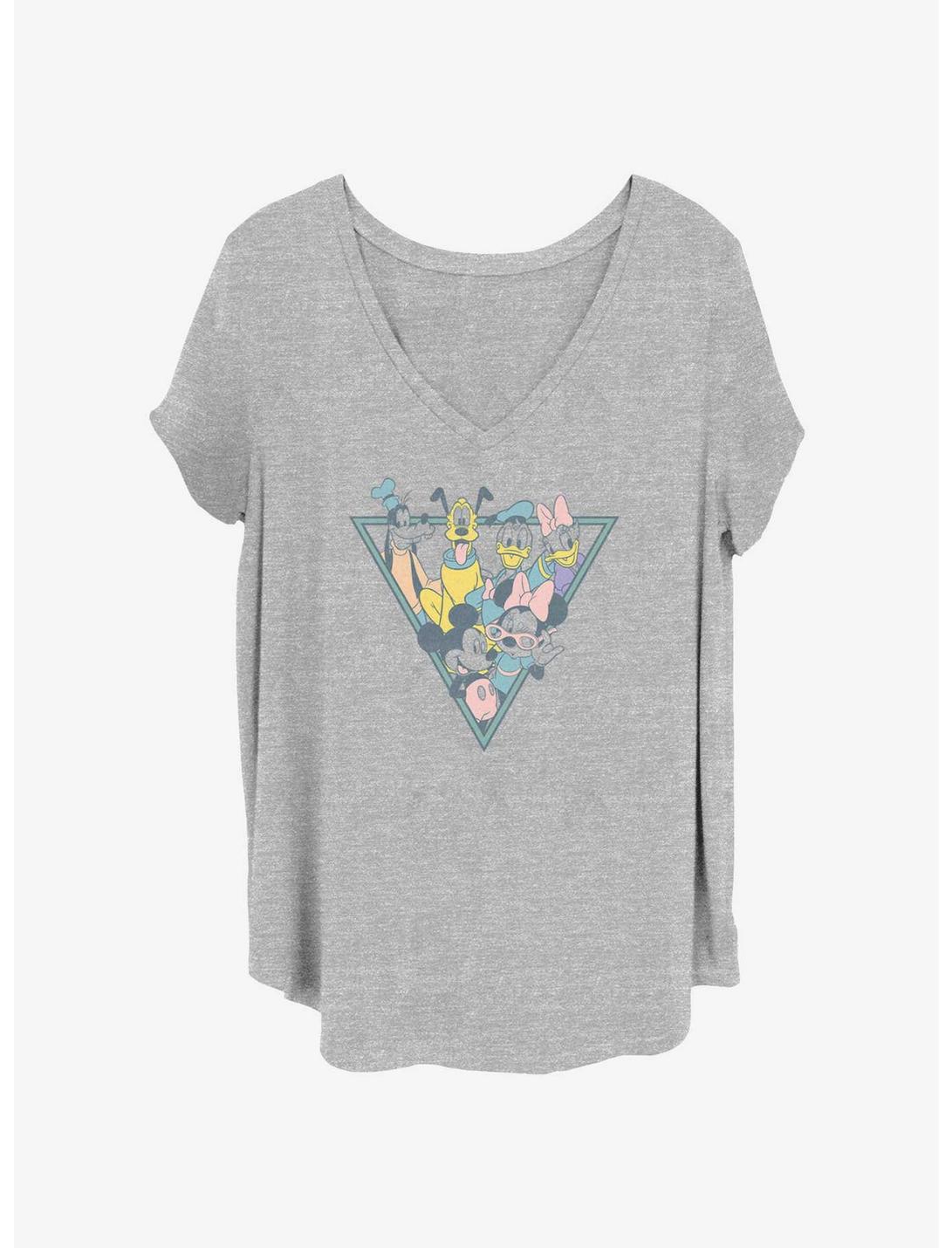 Disney Mickey Mouse Triangle Squad Womens T-Shirt Plus Size, HEATHER GR, hi-res