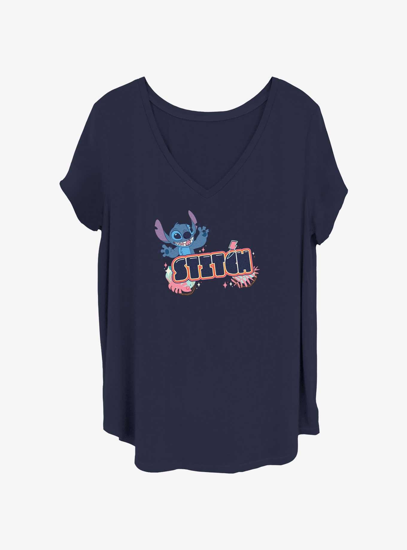 Disney Lilo & Stitch Bubble Text Womens T-Shirt Plus Size, , hi-res