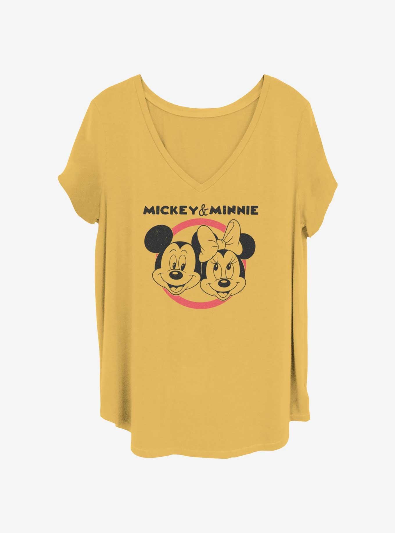 Disney Mickey Mouse Mickey & Minnie Womens T-Shirt Plus Size, OCHRE, hi-res view 1