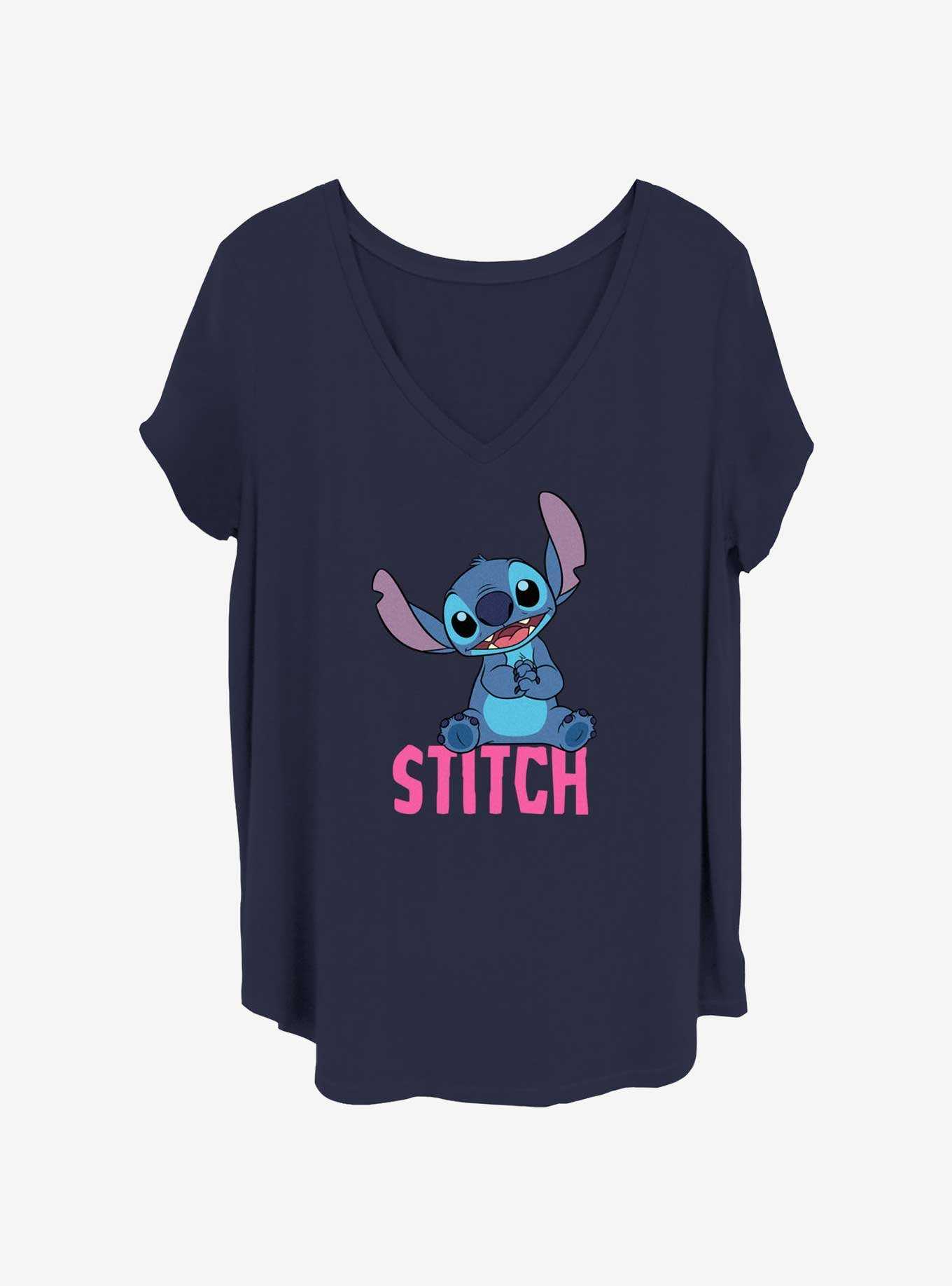 Disney Lilo & Stitch Sitting Stitch Womens T-Shirt Plus Size, , hi-res