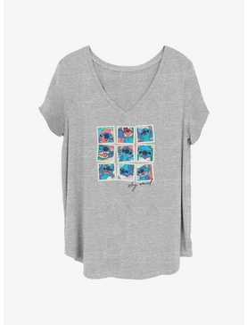 Disney Lilo & Stitch Stay Weird Stitch Grid Womens T-Shirt Plus Size, , hi-res