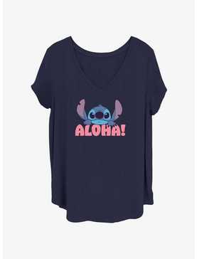 Disney Lilo & Stitch Stitch Aloha Peek Womens T-Shirt Plus Size, , hi-res
