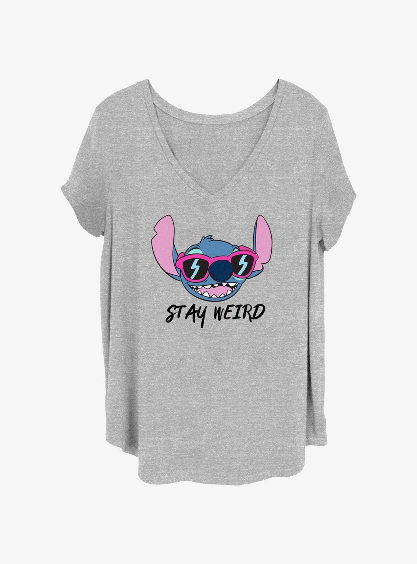 Disney Lilo & Stitch Stay Weird Womens T-Shirt Plus Size, HEATHER GR, hi-res