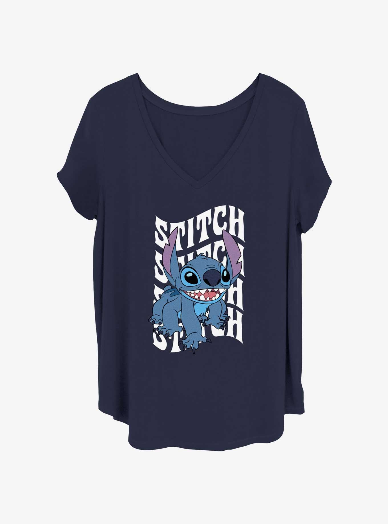 Disney Lilo & Stitch Stitch Four Womens T-Shirt Plus Size, NAVY, hi-res