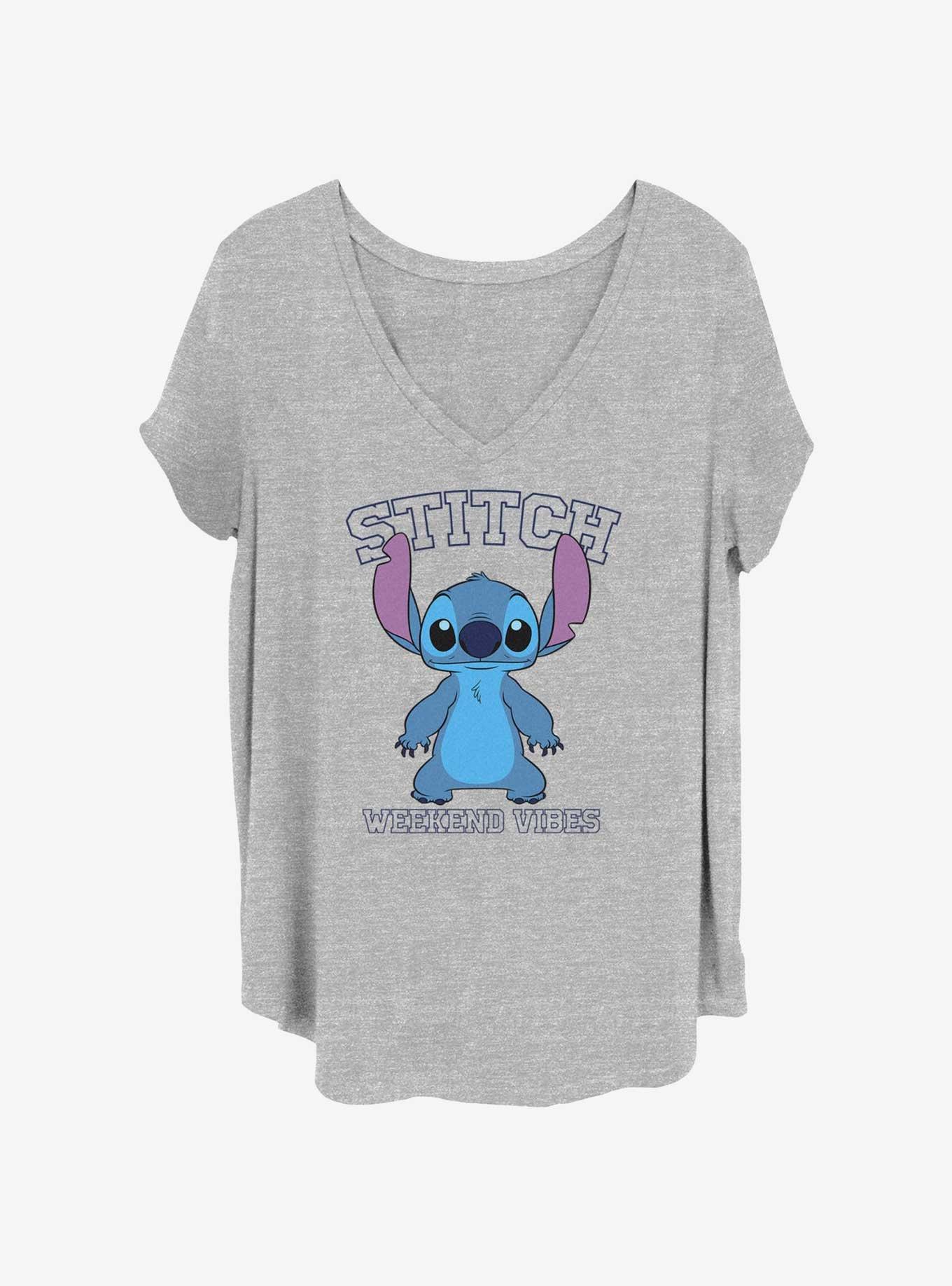 Disney Lilo & Stitch Stitch Weekend Womens T-Shirt Plus Size, HEATHER GR, hi-res