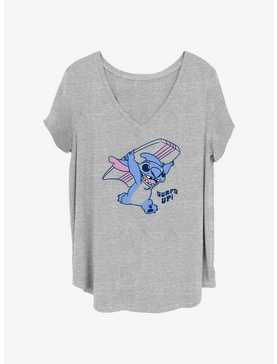 Disney Lilo & Stitch Stitch Surfs Up Retro Womens T-Shirt Plus Size, , hi-res