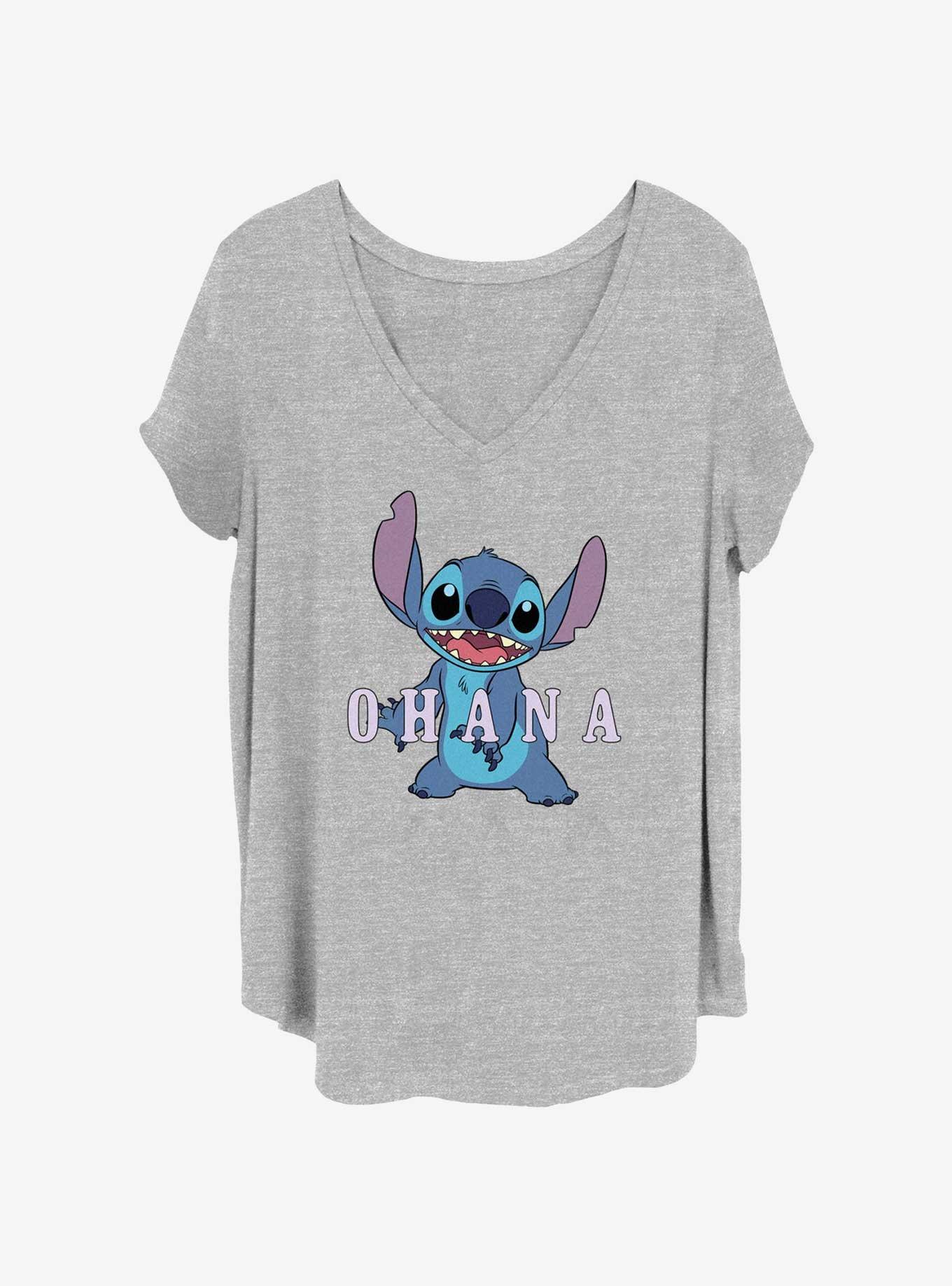 Disney Lilo & Stitch Ohana Pastel Womens T-Shirt Plus Size, , hi-res