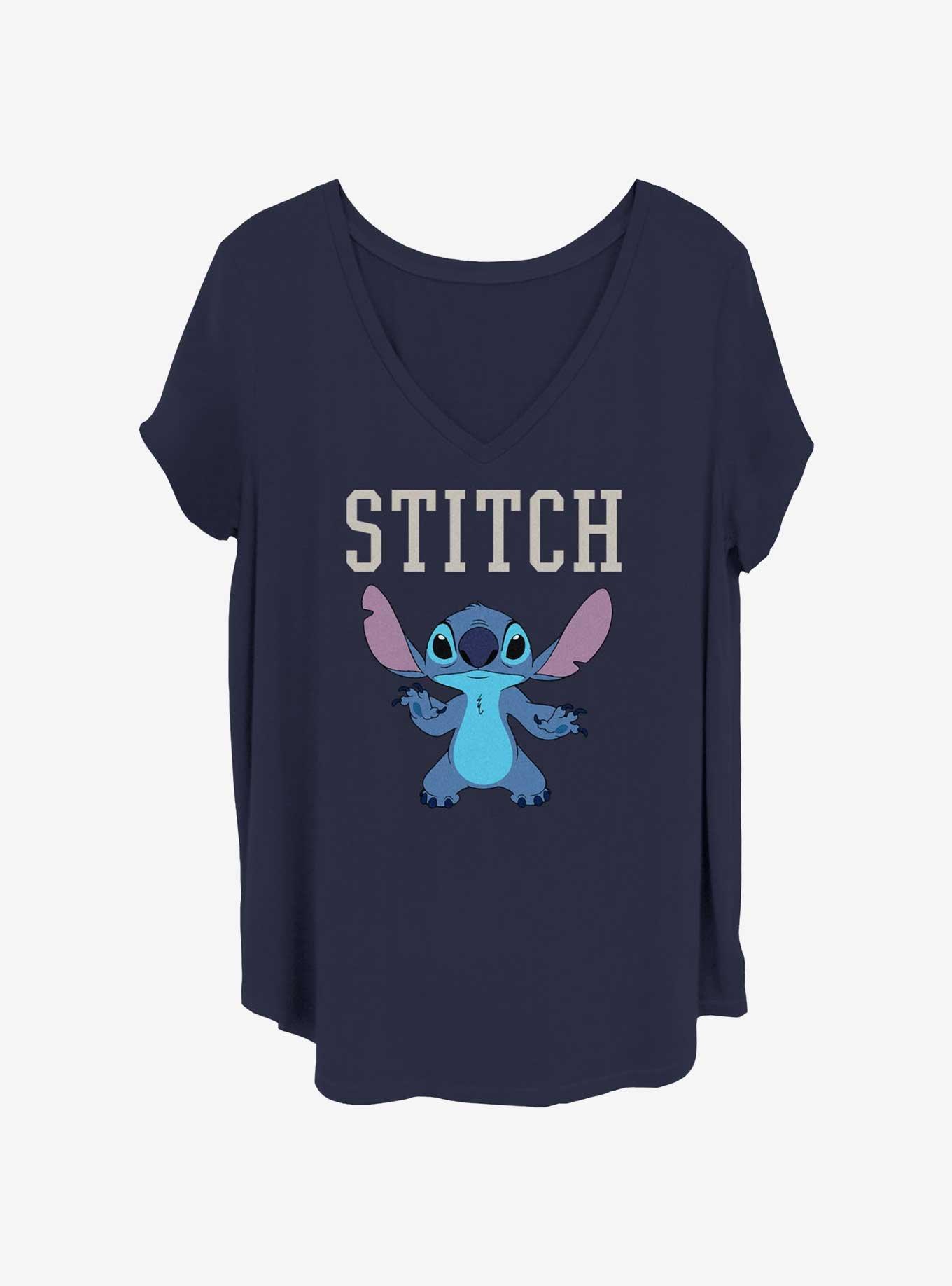 Disney Lilo & Stitch Name Cute Womens T-Shirt Plus Size, NAVY, hi-res