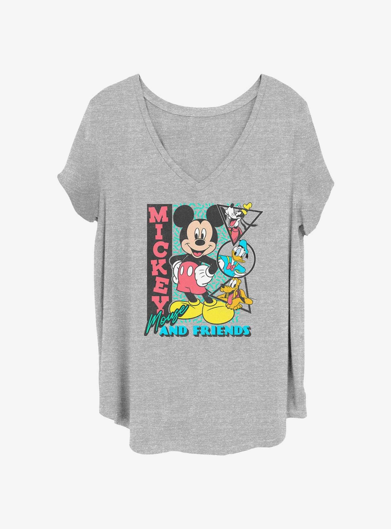 Disney Mickey Mouse Mickey Friend Shapes Womens T-Shirt Plus Size, , hi-res