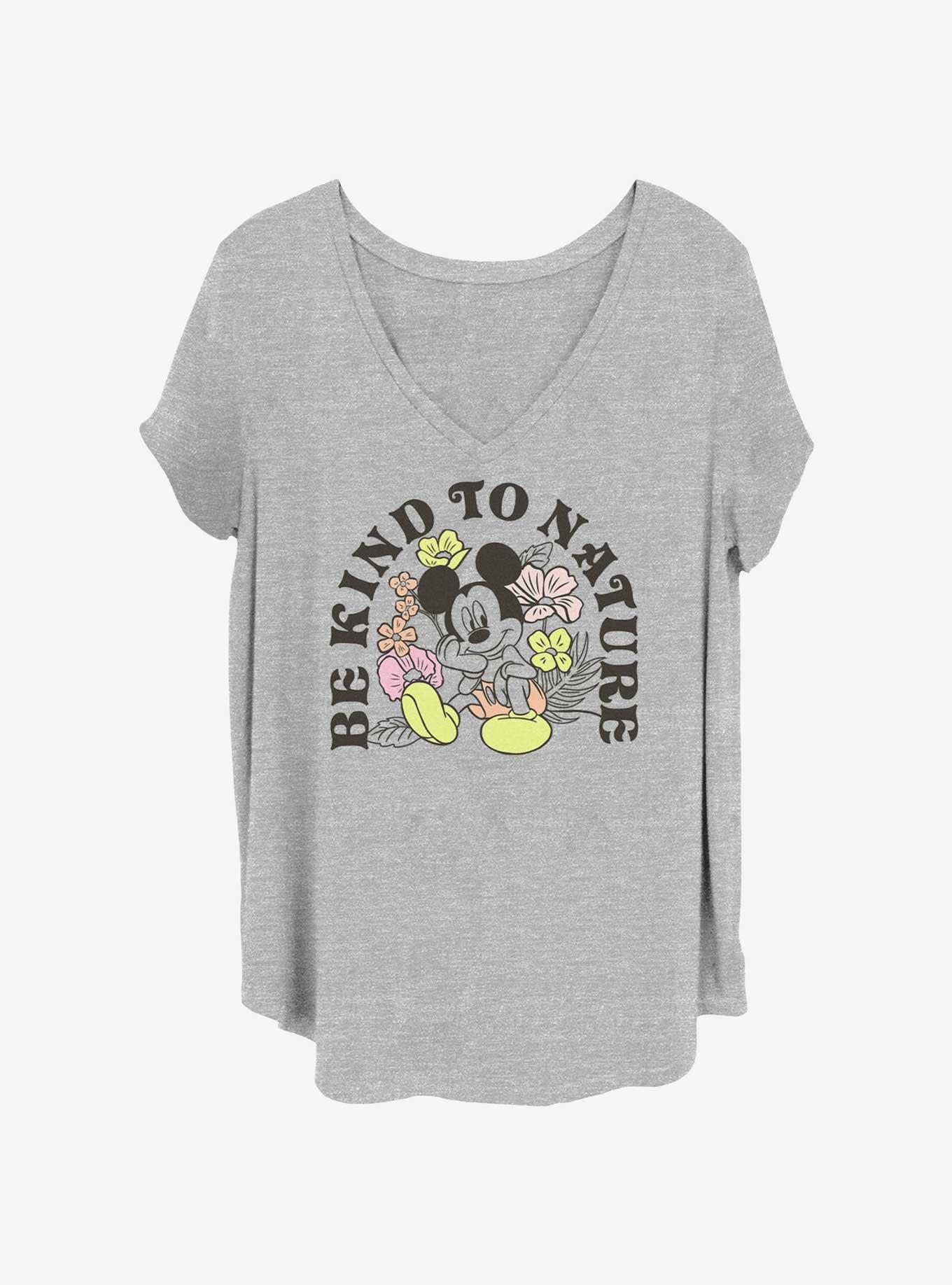 Disney Mickey Mouse Be Kind To Nature Womens T-Shirt Plus Size